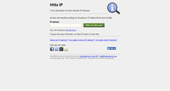 Desktop Screenshot of hittaip.se